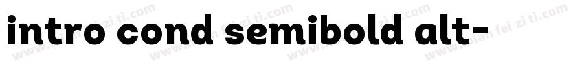 intro cond semibold alt字体转换